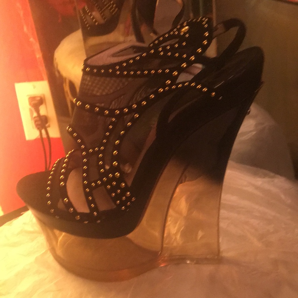Versace runway platform heels